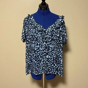 Notations Sheer Pattern Top